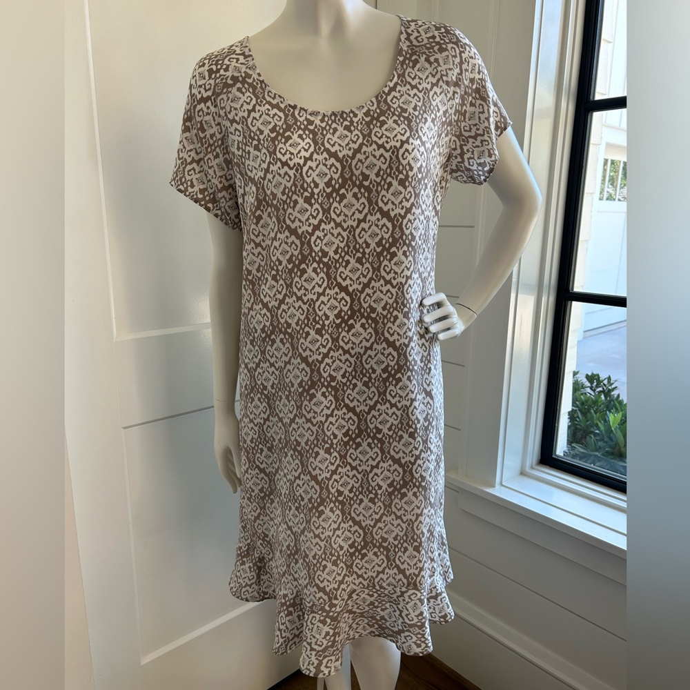 Garnet Hill ikat sheath dress In portobello size 8